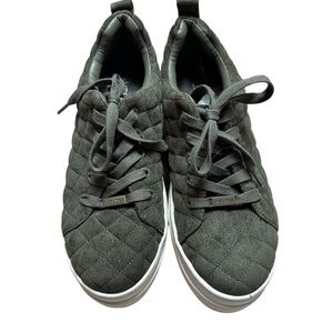 J Slides Nona Quilted Platform Olive Green Sneaker Size 7.5